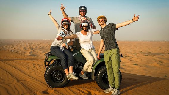 Dubai: Adventure Quad Bike Safari, Camel Ride & Refreshments
