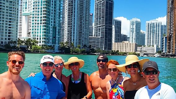 Half day private boat charter with captain in Miami