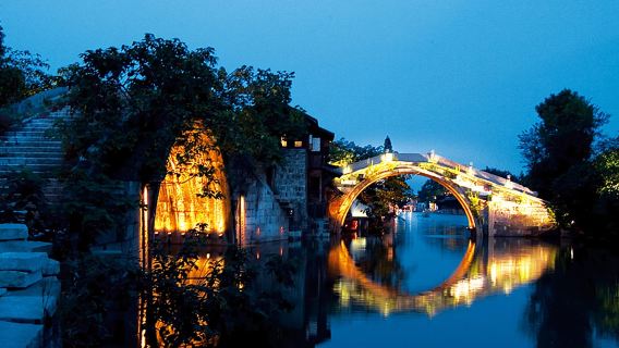 Business-Van | Englischsprachiger Reiseleiter | Abfahrt ab Shanghai Xitang (inklusive Bootsfahrt) + Ostsektor + Westsektor + Nachtbesichtigung im Westsektor