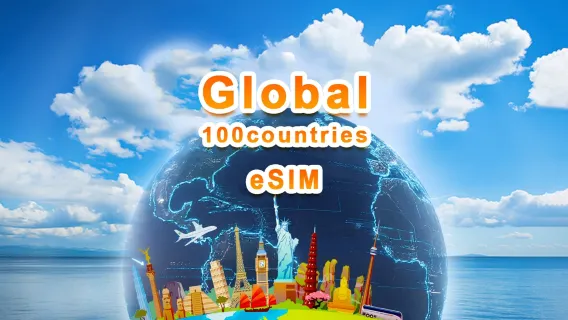 eSIM 4G/5G global (100 países) | Paquete de datos diarios/totales | 500 MB/día - 30 GB de datos totales | 1-30 días | Facturación 24 horas | Código QR