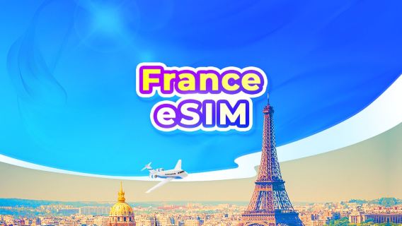 Frankreich SFR 5G eSIM|Tagespaket/Datenpaket|24-Stunden-Abrechnung|1-30 Tage|QR-Code