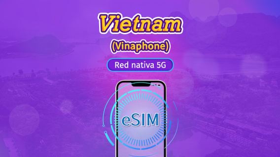 Vietnam Vinaphone | eSIM local | Plan diario | Facturación por días naturales| 5-10 días | Código QR