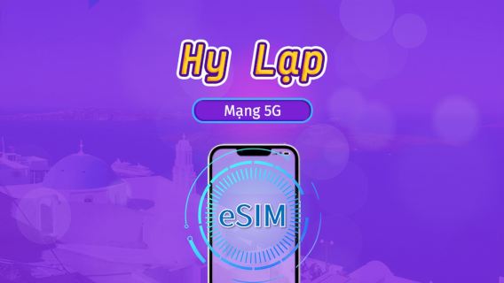 Hy Lạp | eSIM 5G/4G | Gói trọn gói | Tính phí mỗi 24 giờ | 7–30 ngày | Mã QR