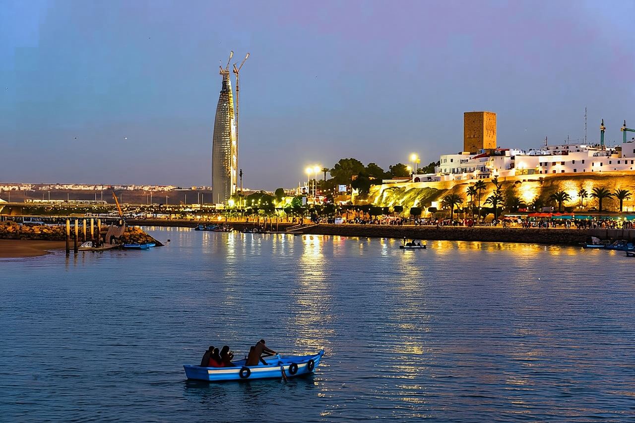 전통 모로코식 저녁 식사와 함께하는 라바트 나이트 투어