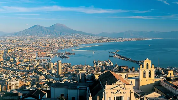 Da Napoli: tour di mezza giornata a piedi e in autobus del Golfo di Napoli