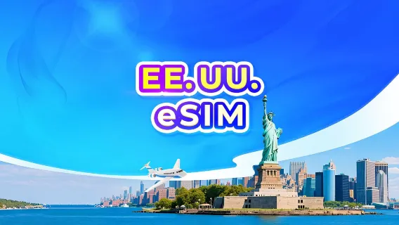 eSIM 5G de Estados Unidos | Cobertura total de tres redes | Compatible con ChatGPT | Plan diario/Datos totales | Facturación por 24 horas | Código QR