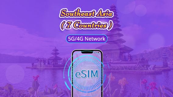 Southeast Asia (7 countries) | 5G/4G eSIM | Daily plan/Data package | 24-hour billing | 1 - 30 days | QR code