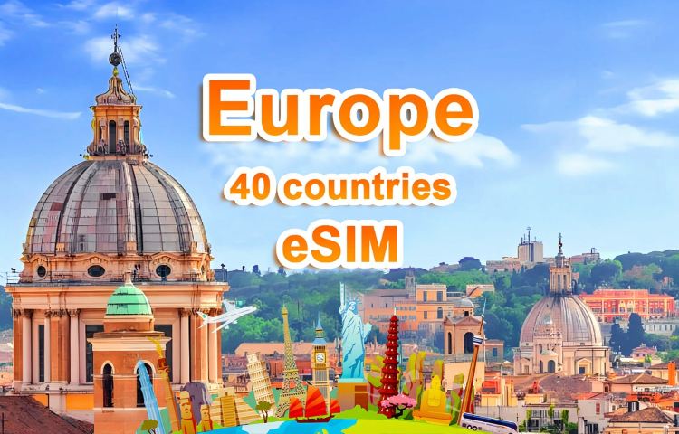 Europe 4G/5G eSIM | DayPass /Total | 500MB/day-total 30GB | 1-30 days | 24-hour system | QR code