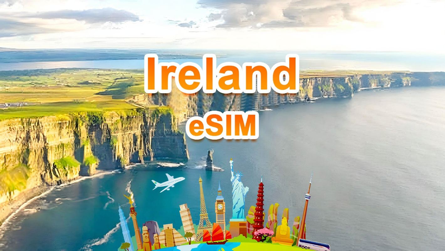 Irland 5G/4G eSIM | Tages-/Gesamtdatenpaket | 1 GB/Tag bis 30 GB | 1–30 Tage | 24-Stunden-Format | QR-Code