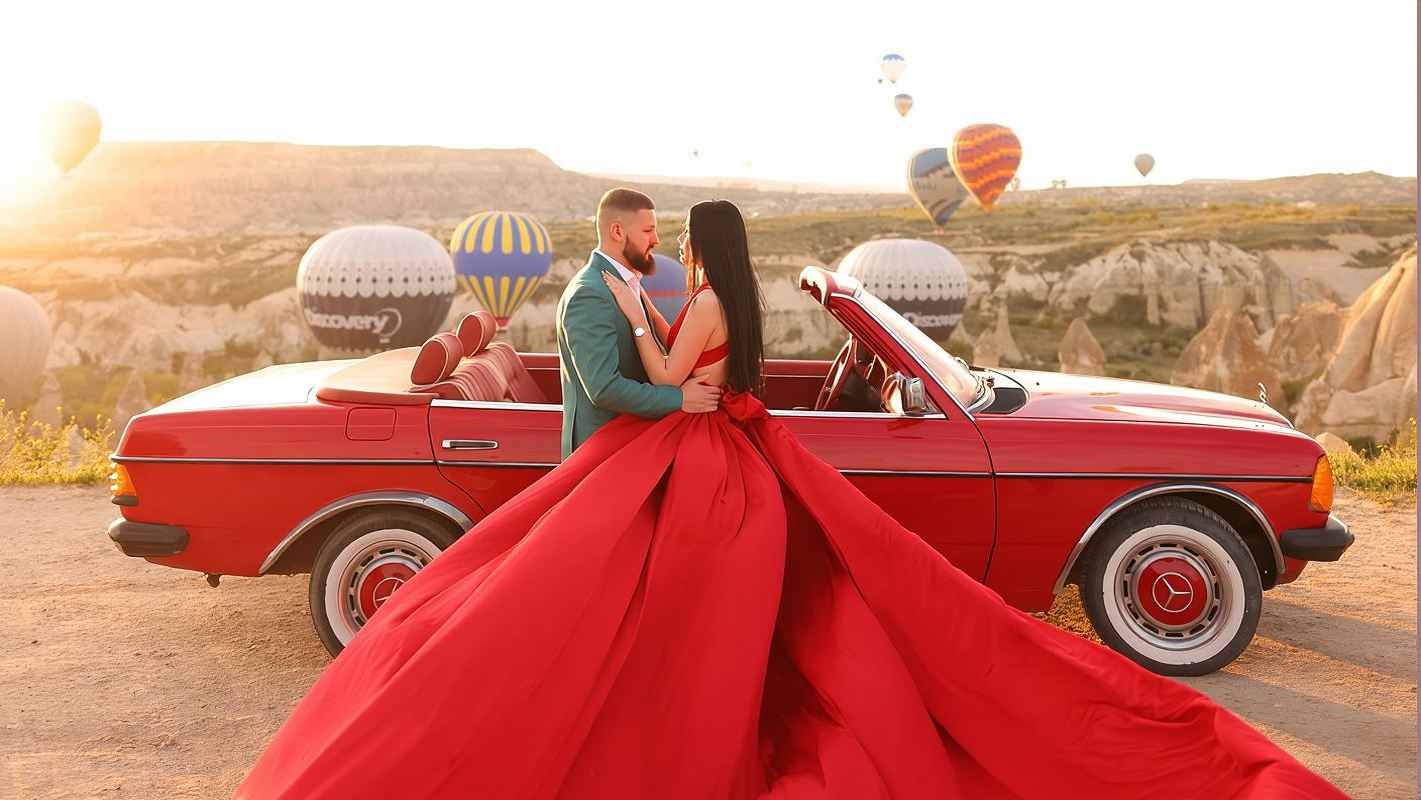 Tour giornaliero in auto d'epoca a Cappadocia, Turchia|Opzionale tramonto, alba e mongolfiere|Trasferimento in hotel