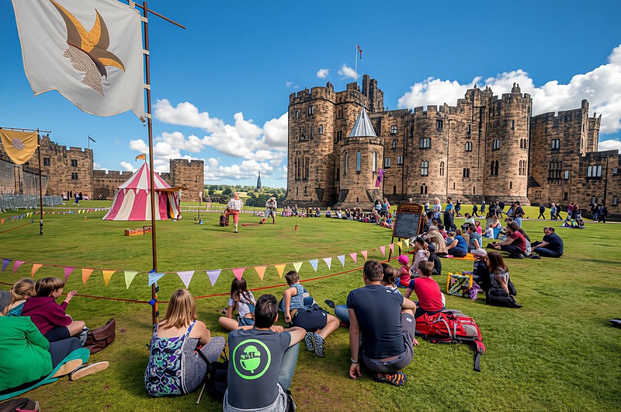 Alnwick Castle Tour and the Borders including admission to Alnwick Castle and Bamburgh Castle from Edinburgh
