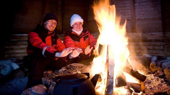 Tour săn cực quang Lapland + tiệc nướng BBQ bên lửa trại từ Rovaniemi, Phần Lan