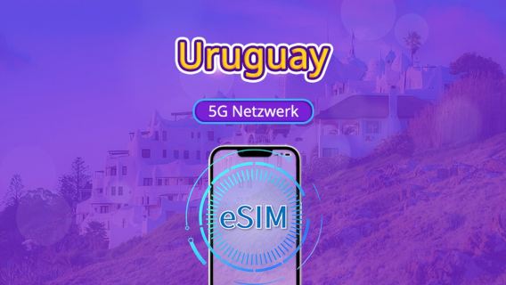 Uruguay | 5G/4G eSIM | Tagespaket/Datenpaket | Abrechnung nach Kalendertagen | 1–30 Tage | QR-Code