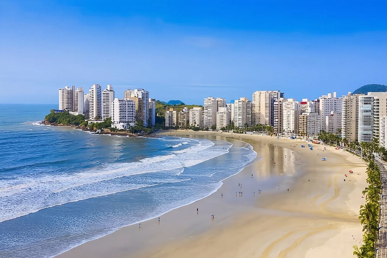 Tour della spiaggia di Santos e Guarujá - 8 ore - Prelievo a San Paolo