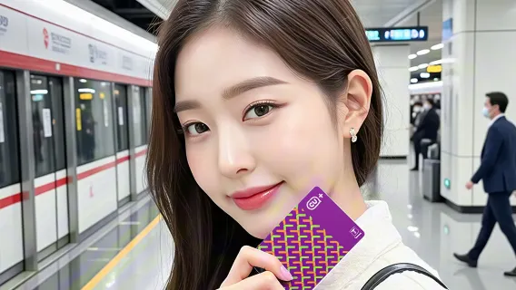 [Free shipping] South Korea CU+T-money transportation card bus card Seoul Jeju Island Busan subway bus transportation card convenience store shopping and entertainment universal rechargeable