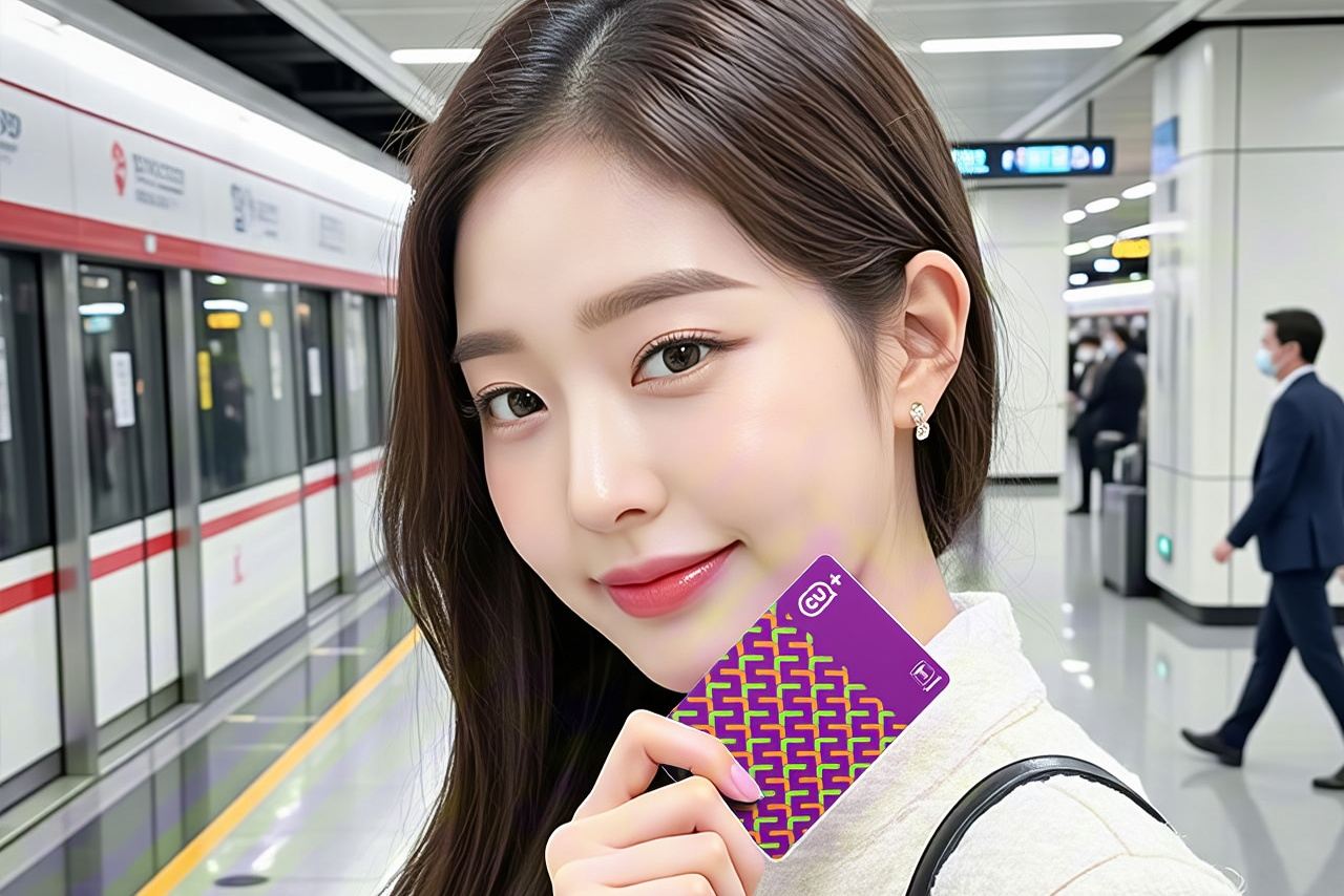 【包郵】韓國CU+T-money交通卡 公交卡 首爾濟州島釜山地鐵公交巴士交通卡 便利店購物遊玩通用 可增值