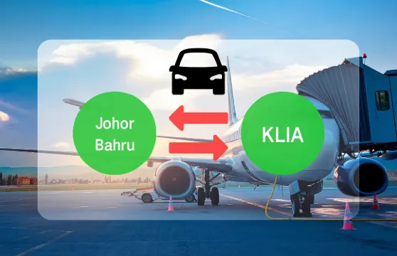 新山與吉隆坡國際機場之間的點對點私家車接送