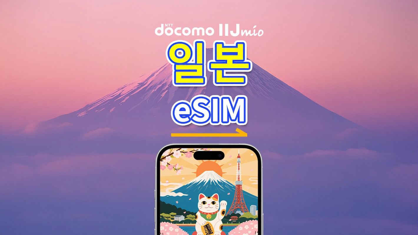 일본 eSIM | DOCOMO | 4G | 일일/총 데이터 패키지 | 1–30일 | 달력일 기준 청구 | QR 코드