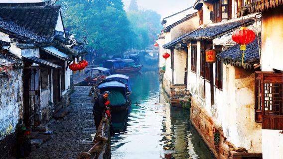 Business vehicle | English-speaking guide | One-day tour to Zhouzhuang Ancient Town from Hangzhou