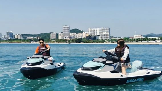 三亞大東海水上摩托車自駕30分鐘 隨到隨玩 照片視訊免費送 多種海上項目可選