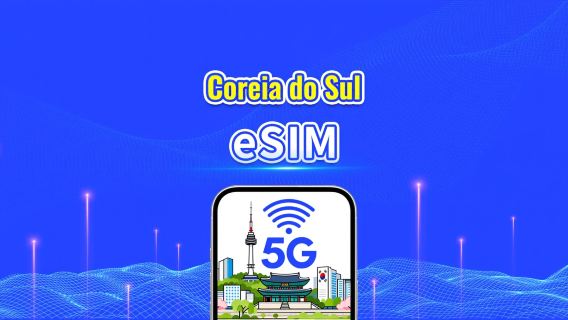 Coreia do Sul 5G eSIM | Cobertura multirede eSIM 5G | Pacote de Dados Diário/Total | 1–30 dias | Faturação por dia do calendário | QR Code