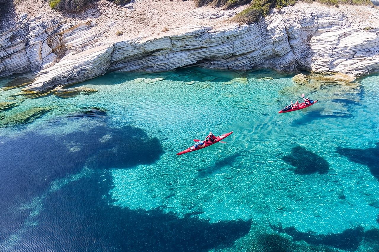 Kayak a Lefkada: esplora la Grotta Azzurra con un assaggio della Grecia