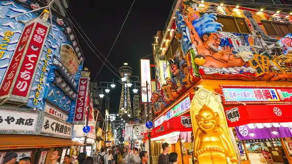 Osaka Local Foodie Walking Tour in Dotonbori and Shinsekai
