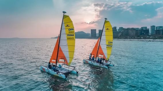 【週末出遊優選】廣東汕尾保利金町灣帆船體驗/帆船30分鐘出海體驗（可體驗包船/散拼）