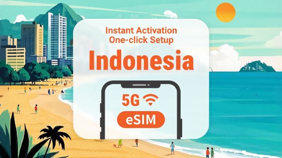 إندونيسيا | eSIM 5G | بيانات لمدة 1-30 يومًا | تفعيل سريع بنقرة واحدة | لا حاجة لانتظار الشحن | رمز QR