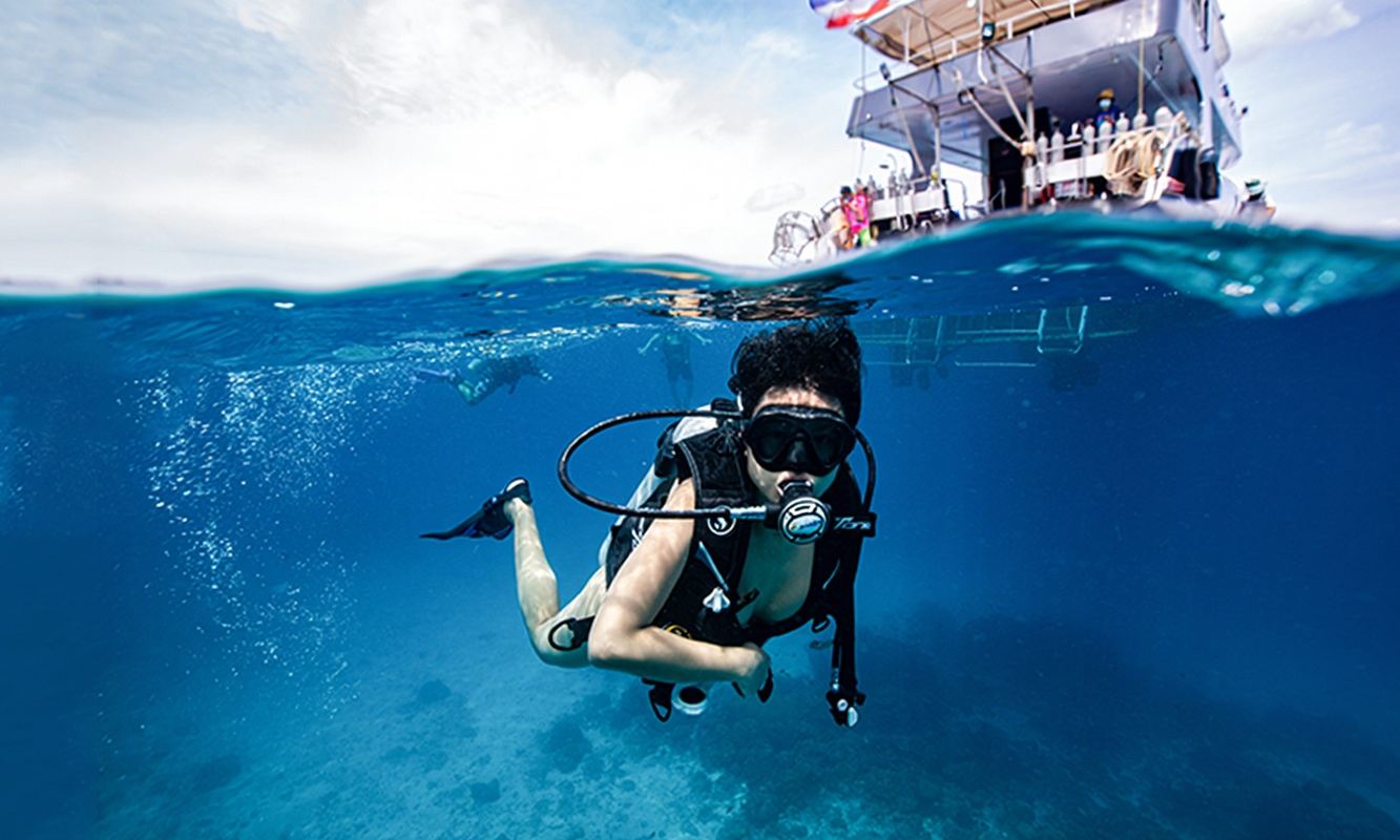 Pengalaman Menyelam di Koh Samui & Koh Tao + Pusat Menyelam Eksplorasi 1 Hari [Menyelam Berpengalaman/Tanpa Sertifikat Termasuk Transfer]