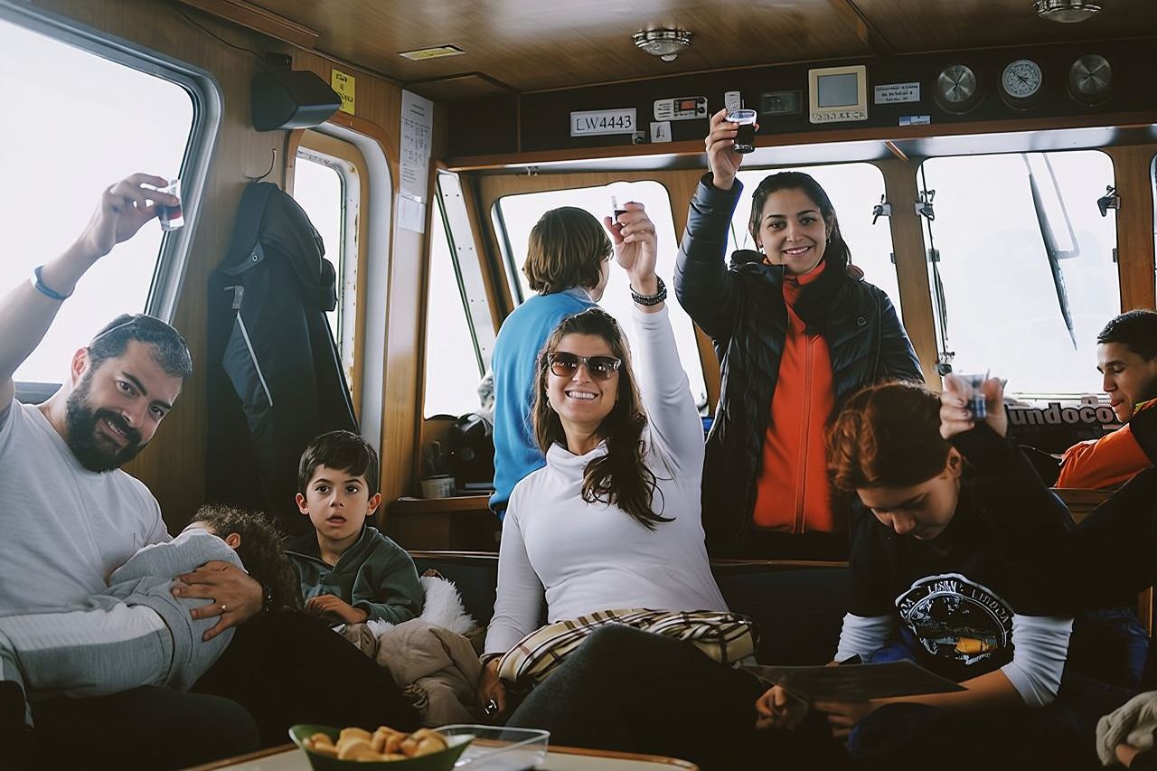 Sailing Ushuaia Beagle Channel in a yatch