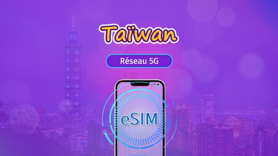 Taïwan | eSIM 5G/4G | Forfait journalier/forfait total | Authentification par nom réel requise | Facturation 24h | 3 à 30 jours | Code QR