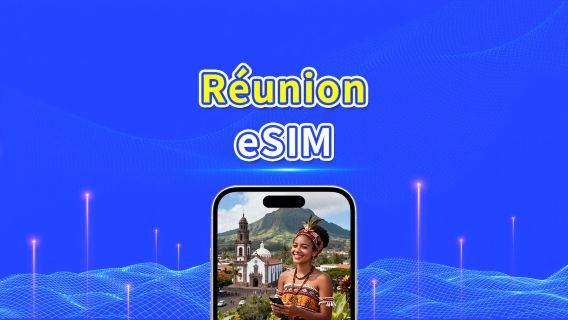 French Reunion eSIM | 4G | Daily/Total Data Package | 1-30 days | 24-Hour Billing | QR code
