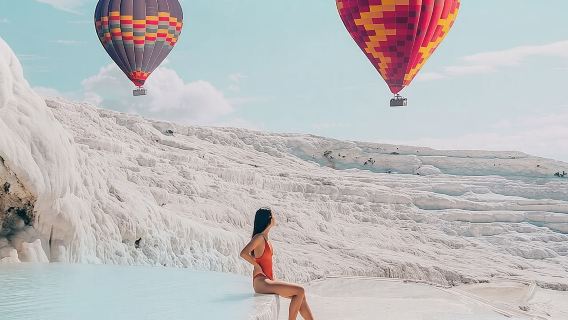 จากอันตัลยา ปามุคคาเล่ ขึ้นบอลลูนอากาศร้อนพร้อมอาหารกลางวัน