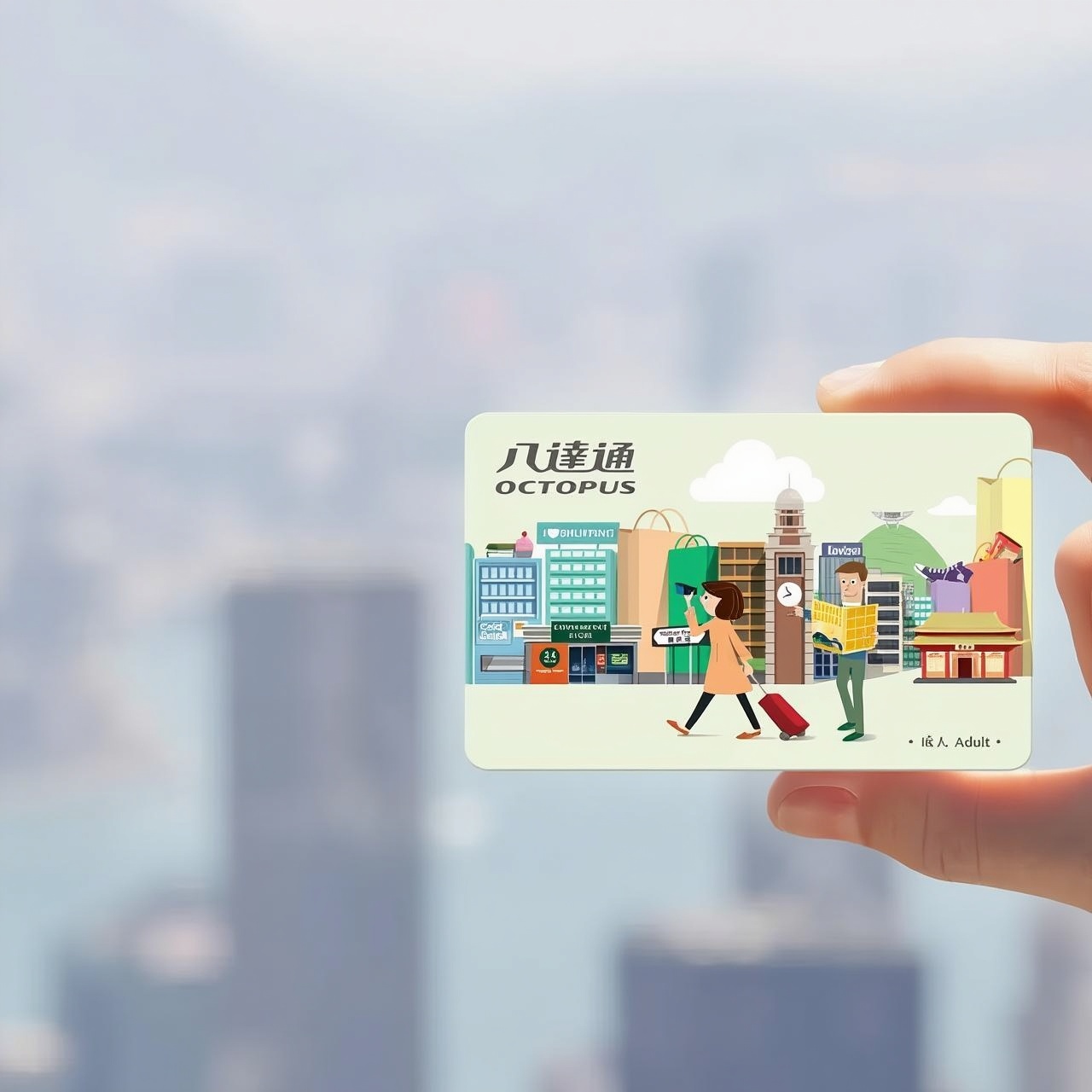 บัตรขนส่งสาธารณะ/บัตร Octopus Card ของฮ่องกง [คอลเลกชันตั๋วโดยสารสนามบินฮ่องกง 1355]