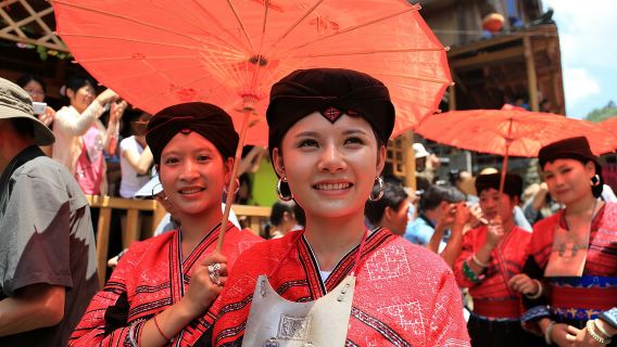 【獨立包團·包車走高速】桂林龍脊梯田-金坑大寨+黃洛瑤寨一日遊