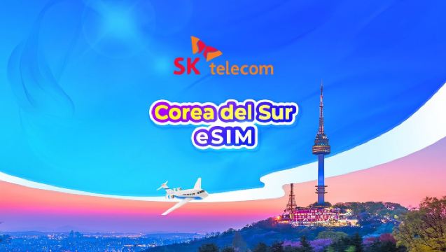 eSIM de SKT para Corea del Sur | Datos ilimitados + número de teléfono 010 | De 1 a 90 días | Facturación de 24 horas | Código QR