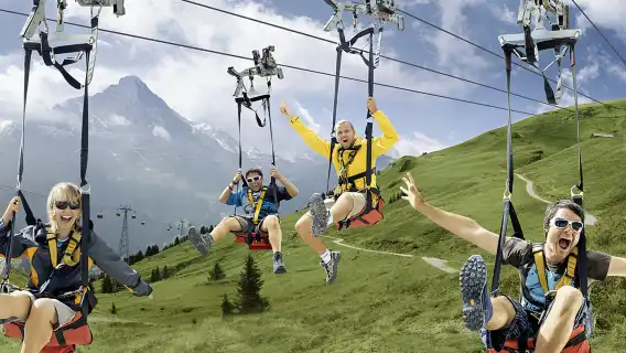 สวิตเซอร์แลนด์ กรินเดลวาลด์ - ตั๋วกระเช้าลอยฟ้าไปกลับรอบแรก [มีตั๋วกิจกรรมกลางแจ้งให้เลือกหลากหลาย]