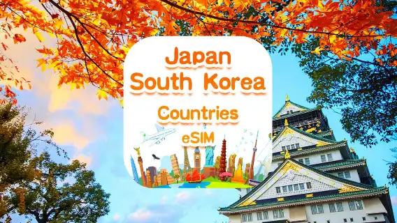 Japan & South Korea 5G eSIM | DayPass /Total | 1-30 days | QR code