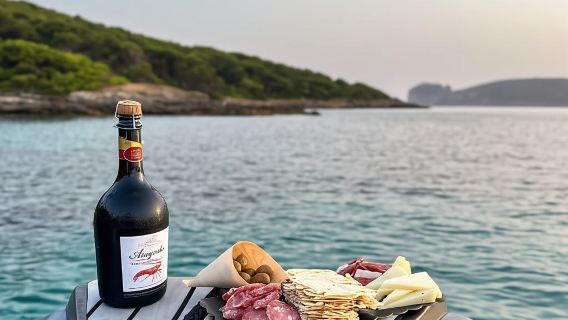 Alghero: boat tour with aperitif at sunset Porto Conte