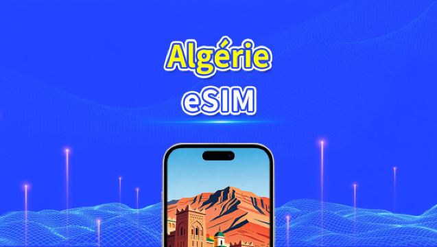 eSIM Algérie | 4G | Forfait Données Journalier/Total | 1–30 jours | Facturation 24h | Code QR