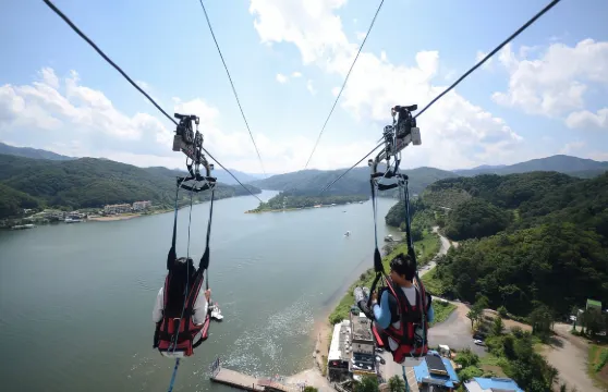 南怡島Skyline Zipwire高空滑索家庭路線大小同價