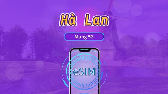 Hà Lan | eSIM 5G/4G | Gói trọn gói | Tính phí mỗi 24 giờ | 7–30 ngày | Mã QR