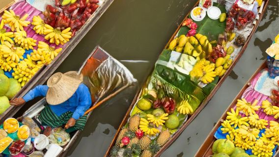 Discover Bangkok Markets: Dhaneng Sado Floating Market + Mekong Railway Market Day Tour