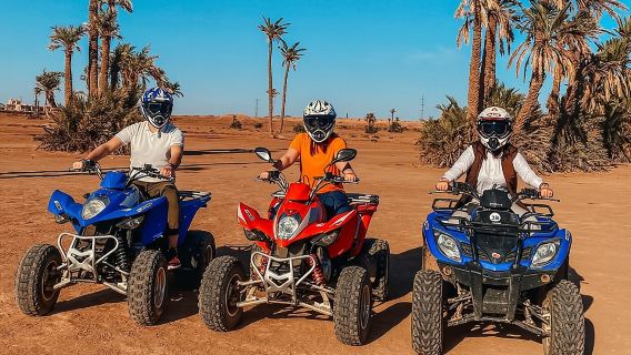 Quad ride at the desert of the Palmeraie of Marrakech
