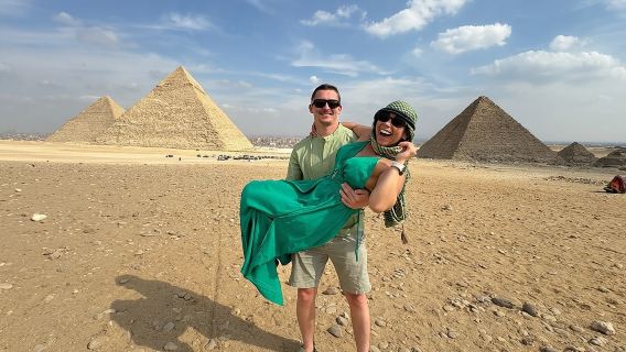 Vip private tour Pyramids, Saqqara, Memphis &camel with lunch
