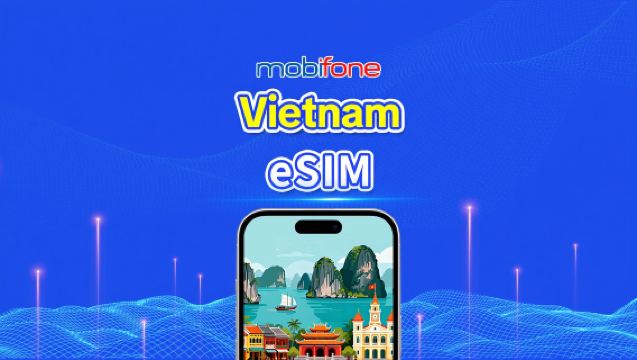 Vietnam mobifone eSIM | 4G | 30GB/50GB i alt | Lokalt telefonnummer | Betaling efter kalenderdage | QR-kode