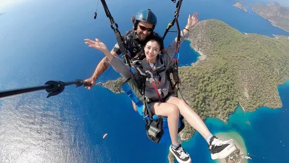 Fethiye paragliding experience [Paragliding in Fethiye, Türkiye | Hotel transfer | Optional video & photos | Celebrity-favorite paragliding]