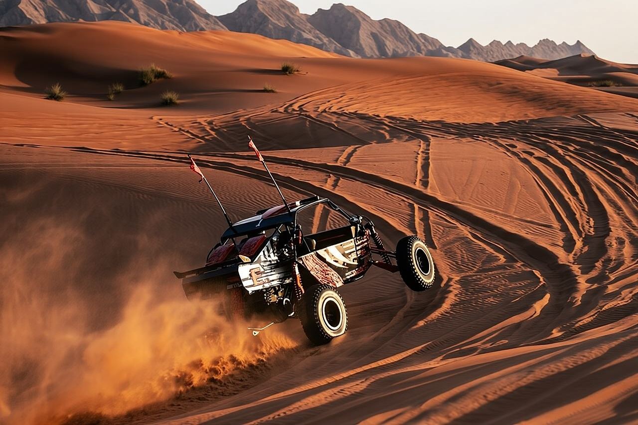 Qatar Desert Thrills Self Ride Dune Buggy Safari and Camel Ride