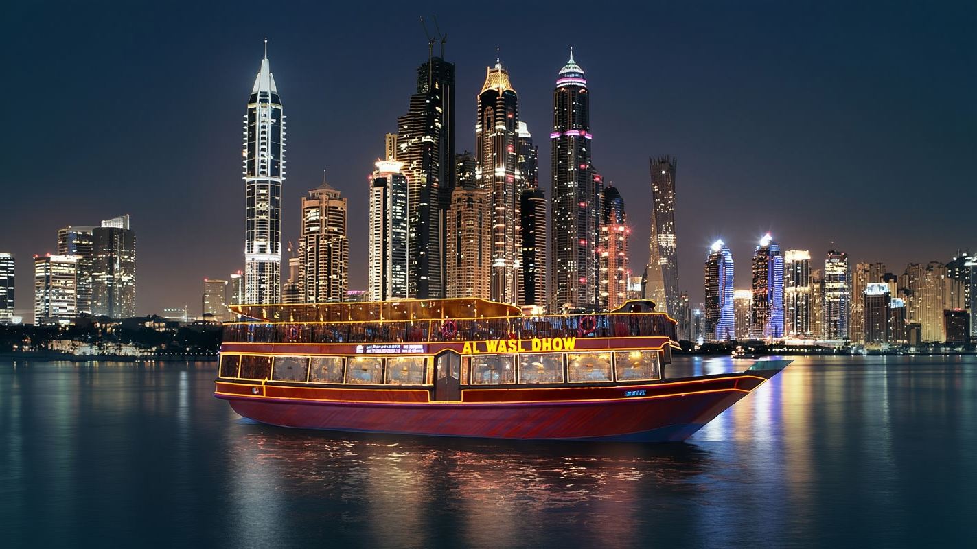 Dubai night sightseeing cruise